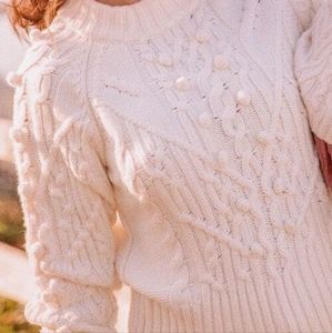 H&M Cable Knit Wool Blend Sweater NWOT